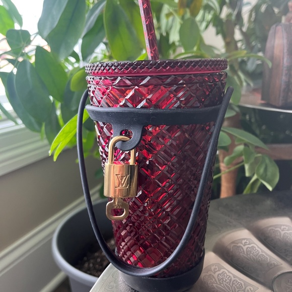 Louis Vuitton Lock and Key with ✨NWT STARBUCKS 2022 RED Jeweled Tumbler✨ - Picture 1 of 12